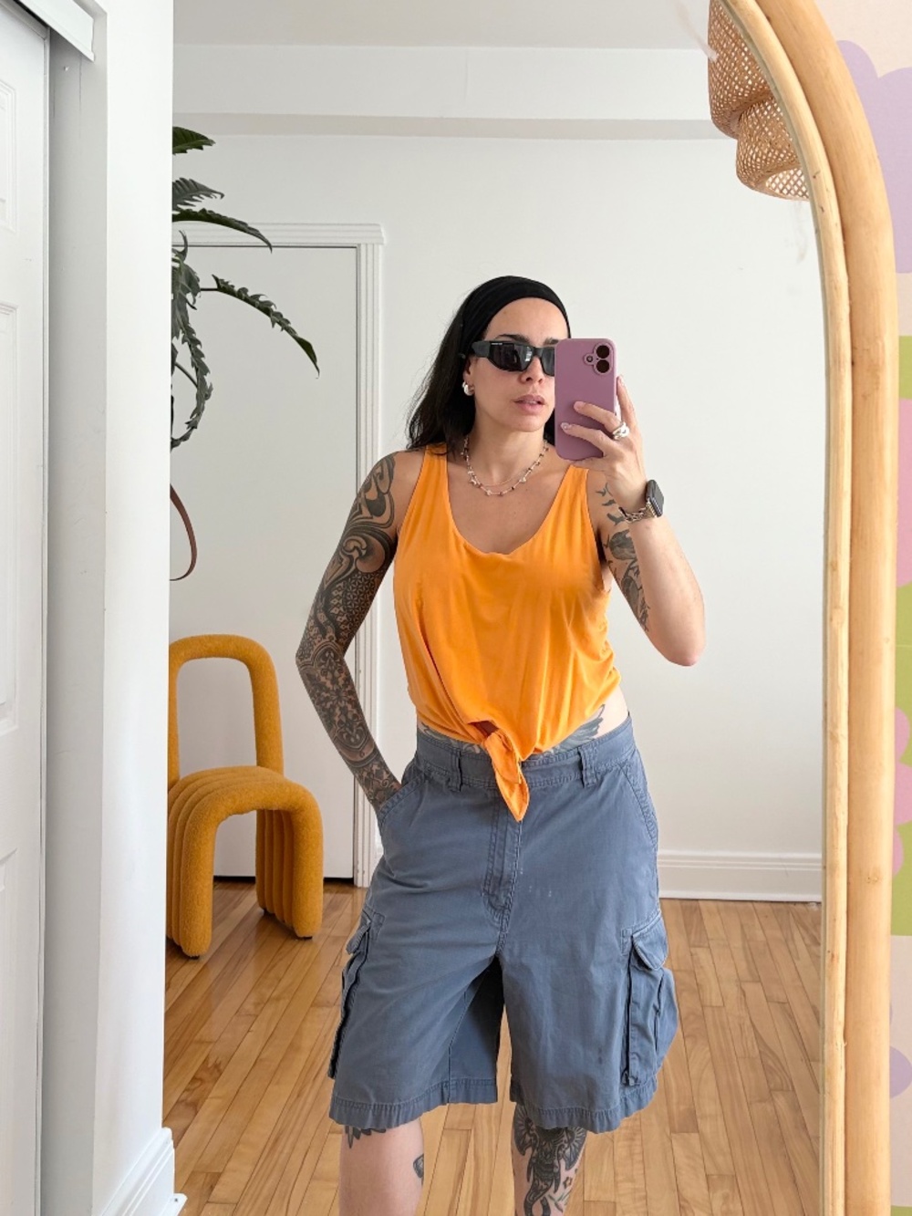 & other stories scoop neck tie front top